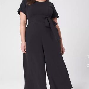 Lane Bryant Classic Black Wide-Leg Jumpsuit